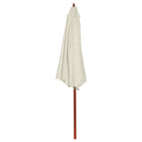 Vidaxl Parasol 300x258 cm sandhvid