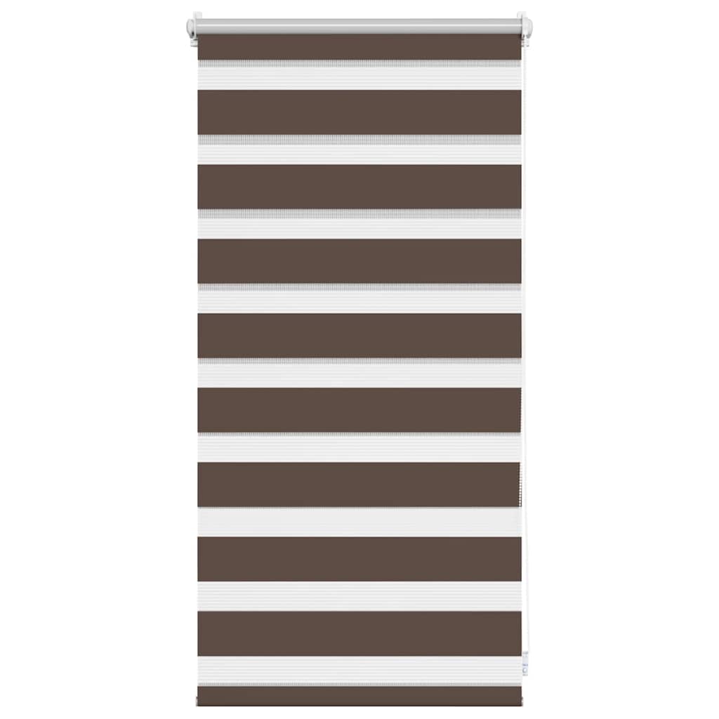VidaXL zebra rullegardin 40,9x100 cm stofbredde 36,7 cm kaffebrun