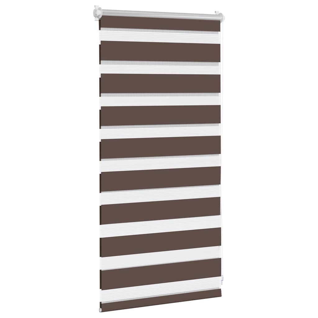 VidaXL zebra rullegardin 40,9x100 cm stofbredde 36,7 cm kaffebrun