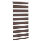 VidaXL zebra rullegardin 40,9x100 cm stofbredde 36,7 cm kaffebrun