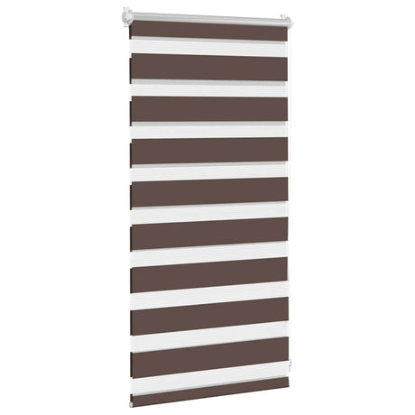 VidaXL zebra rullegardin 40,9x100 cm stofbredde 36,7 cm kaffebrun
