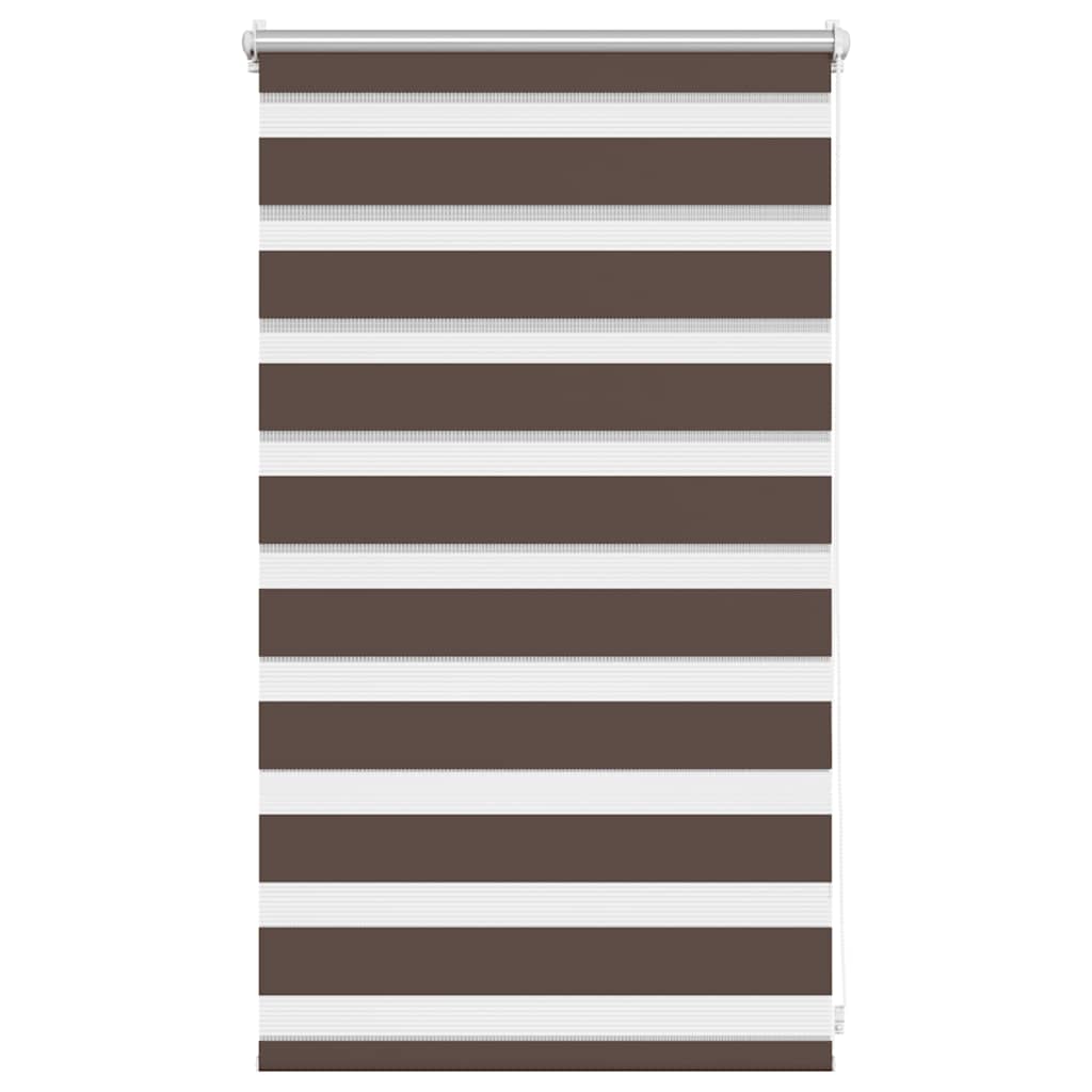 VidaXL zebra rullegardin 50,9x100 cm stofbredde 46,7 cm kaffebrun