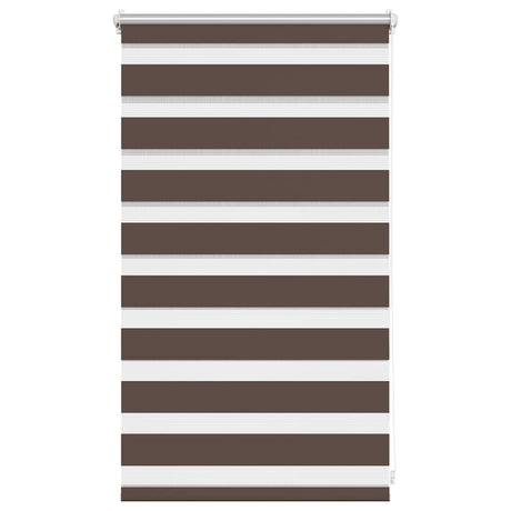VidaXL zebra rullegardin 50,9x100 cm stofbredde 46,7 cm kaffebrun