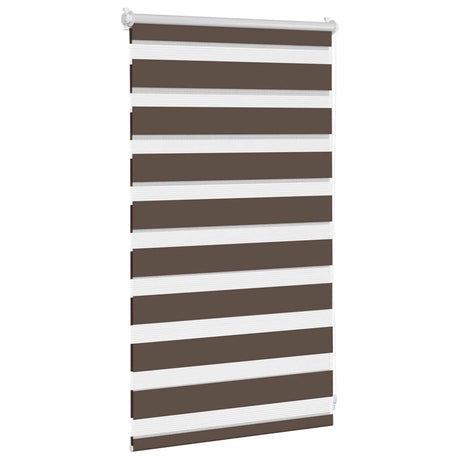 VidaXL zebra rullegardin 50,9x100 cm stofbredde 46,7 cm kaffebrun