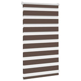 VidaXL zebra rullegardin 50,9x100 cm stofbredde 46,7 cm kaffebrun
