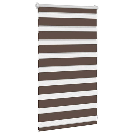 VidaXL zebra rullegardin 50,9x100 cm stofbredde 46,7 cm kaffebrun