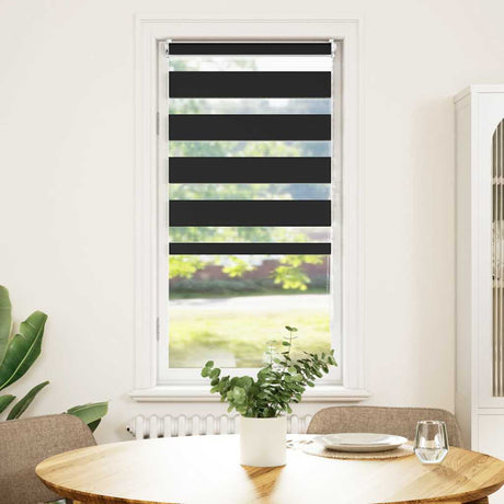 VidaXL zebra rullegardin 60,9 x 120 cm stofbredde 56,7 cm sort