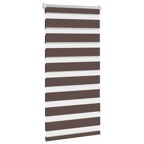 VidaXL zebra rullegardin 60,9 x 120 cm stofbredde 56,7 cm kaffebrun