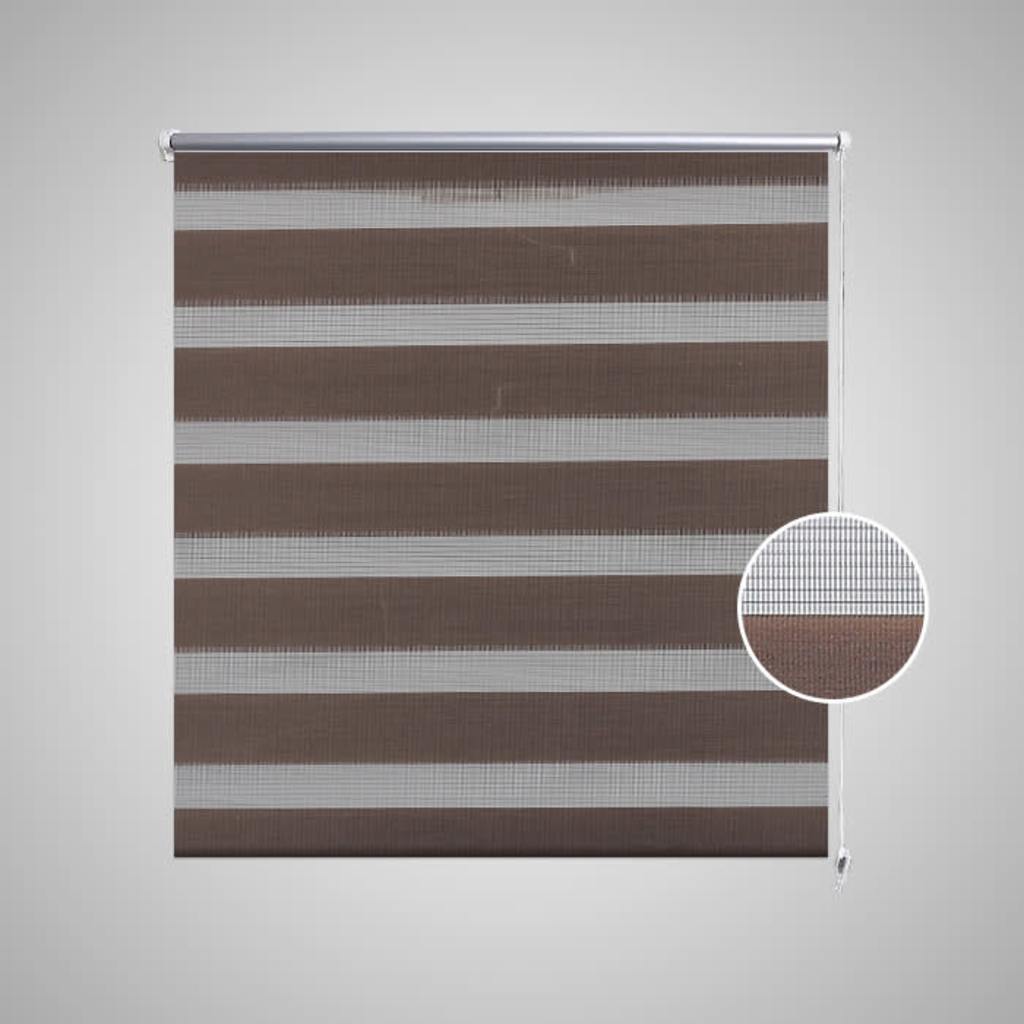 VidaXL Duo Rullegardin 70x120cm Kaffebrun