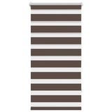 VidaXL zebra rullegardin 80,9 x 150 cm stofbredde 76,7 cm kaffebrun
