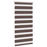 VidaXL zebra rullegardin 80,9 x 150 cm stofbredde 76,7 cm kaffebrun