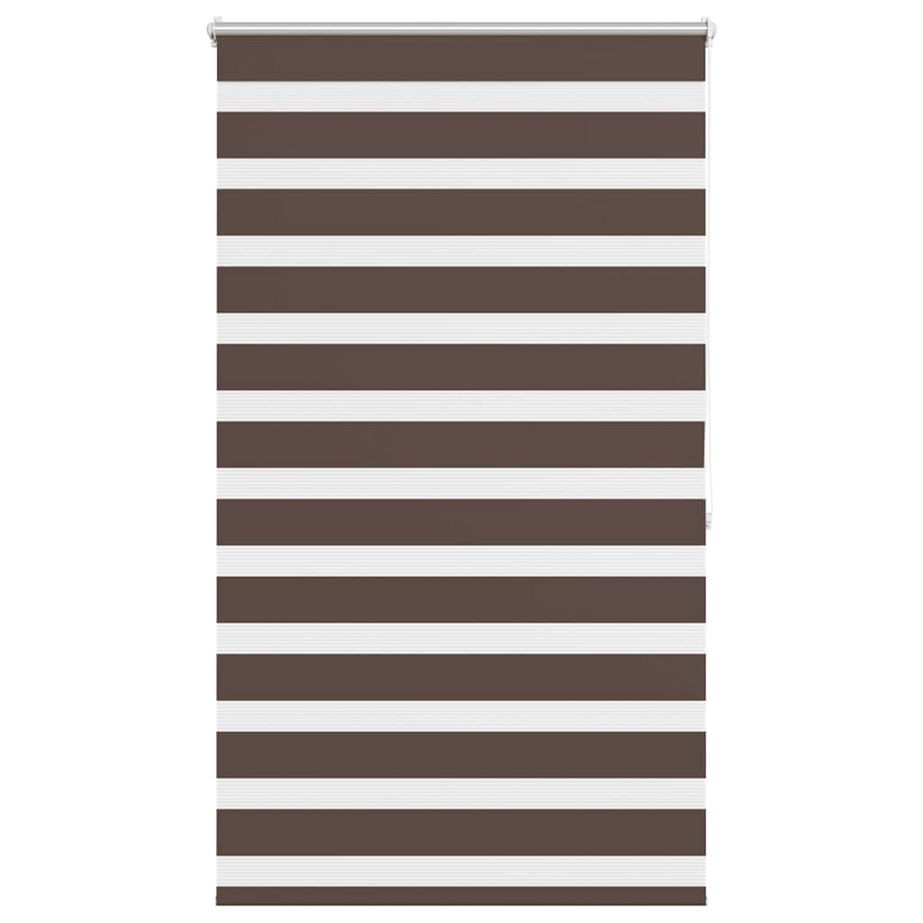 VidaXL zebra rullegardin 80,9 x 175 cm stofbredde 76,7 cm kaffebrun