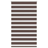 VidaXL zebra rullegardin 80,9 x 175 cm stofbredde 76,7 cm kaffebrun