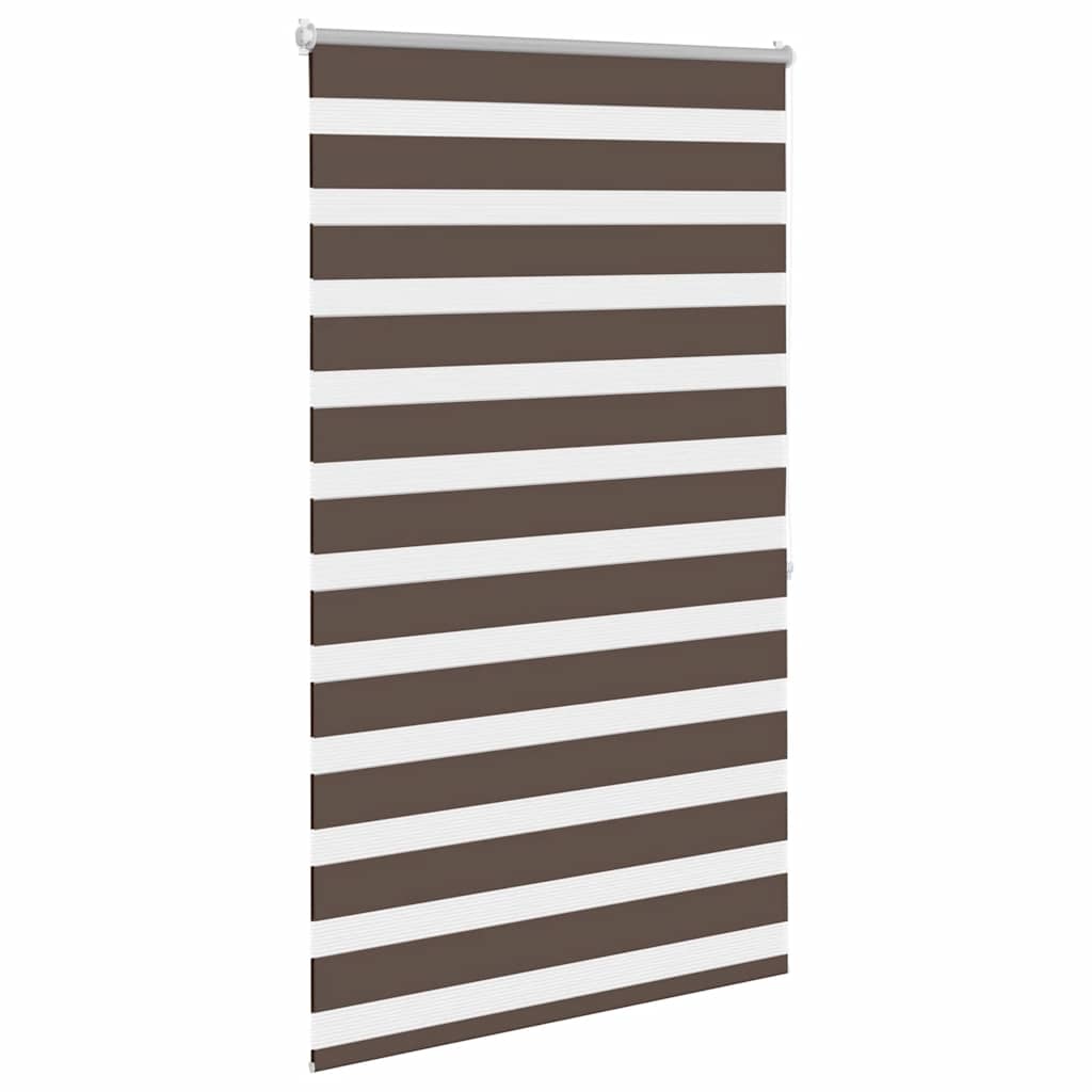 VidaXL zebra rullegardin 100,9 x 175 cm stofbredde 96,7 cm kaffebrun