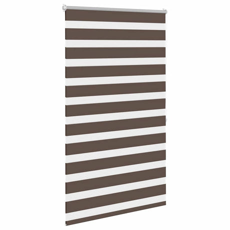 VidaXL zebra rullegardin 100,9 x 175 cm stofbredde 96,7 cm kaffebrun