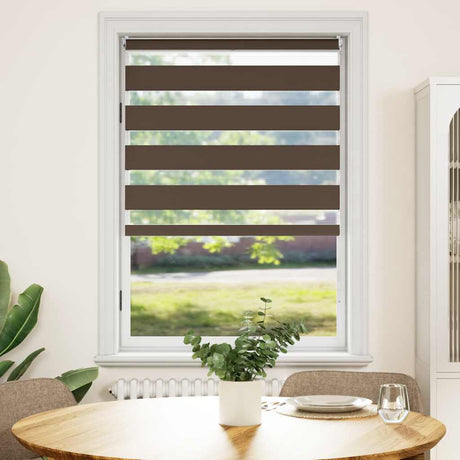 VidaXL zebra rullegardin 100,9 x 175 cm stofbredde 96,7 cm kaffebrun