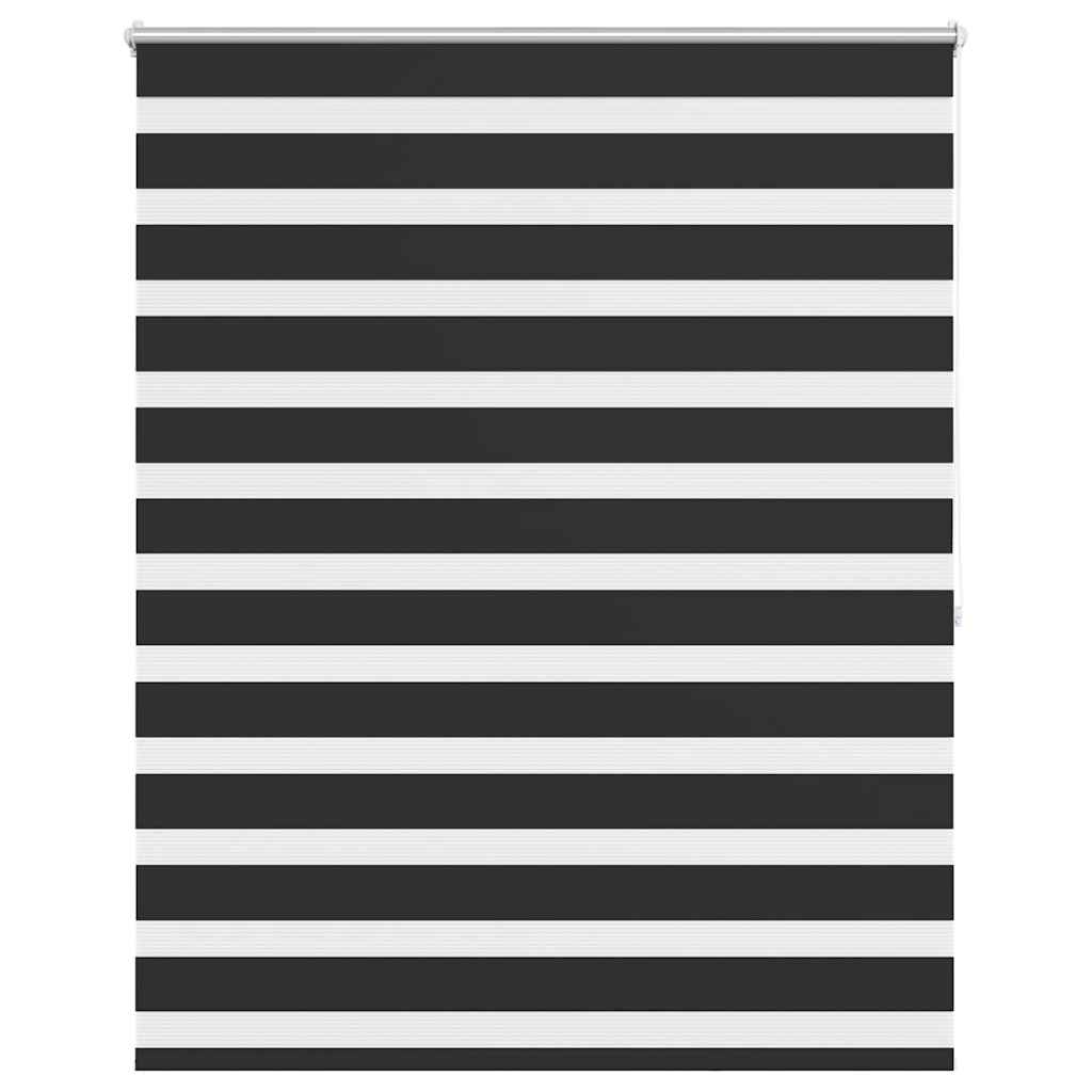VidaXL zebra rullegardin 120,9 x 175 cm stofbredde 116,7 cm sort
