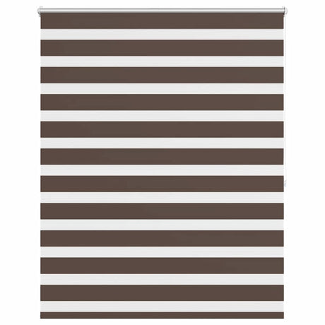 VidaXL zebra rullegardin 120,9 x 175 cm stofbredde 116,7 cm kaffebrun