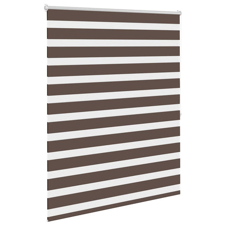 VidaXL zebra rullegardin 120,9 x 175 cm stofbredde 116,7 cm kaffebrun