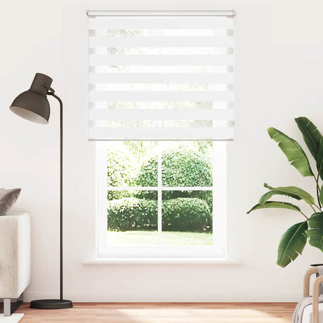 VidaXL zebra rullegardin 120,9 x 230 cm stofbredde 116,7 cm hvid