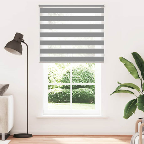 VidaXL zebra rullegardin 120,9 x 230 cm stofbredde 116,7 cm grå
