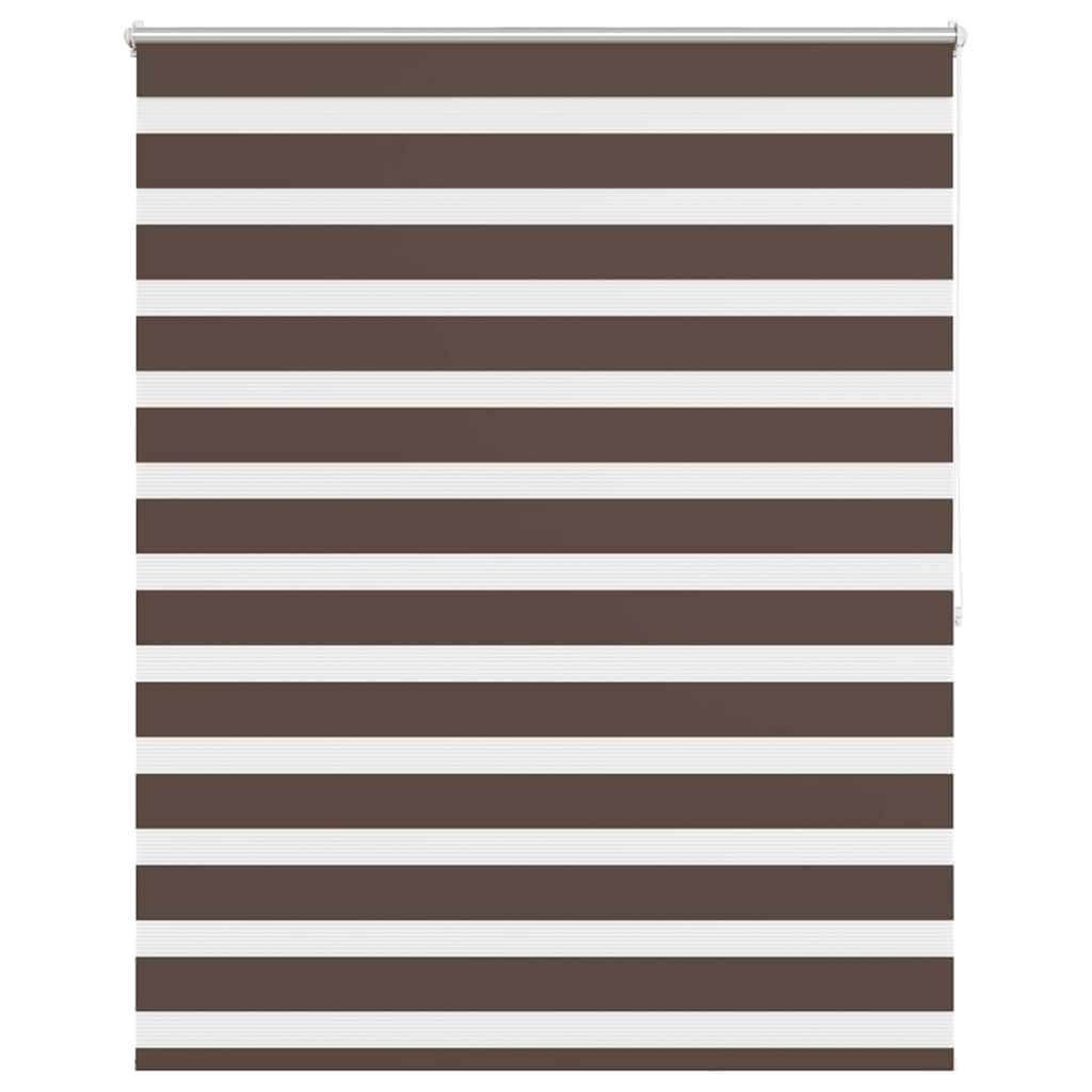 VidaXL zebra rullegardin 140,9 x 175 cm stofbredde 136,7 cm kaffebrun