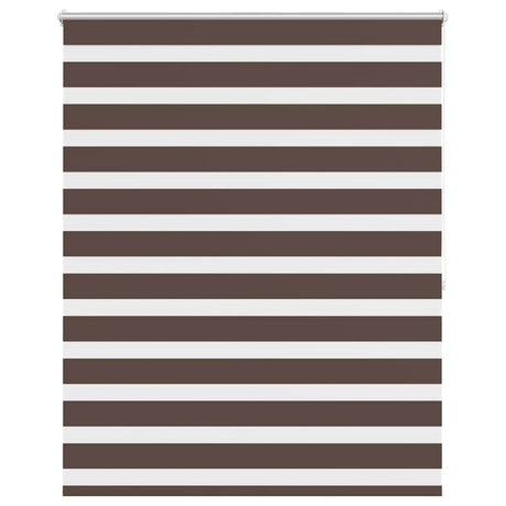 VidaXL zebra rullegardin 140,9 x 175 cm stofbredde 136,7 cm kaffebrun