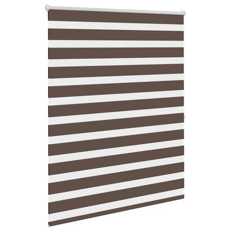 VidaXL zebra rullegardin 140,9 x 175 cm stofbredde 136,7 cm kaffebrun
