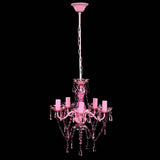 Vidaxl Crystals Light med 5 pærer Rosa