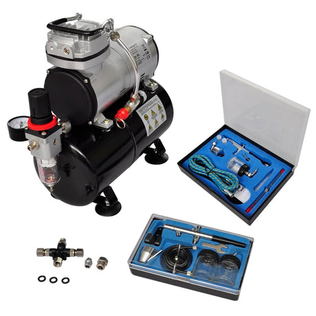 Vidaxl Airbrush Compressor Set med 2 pistoler