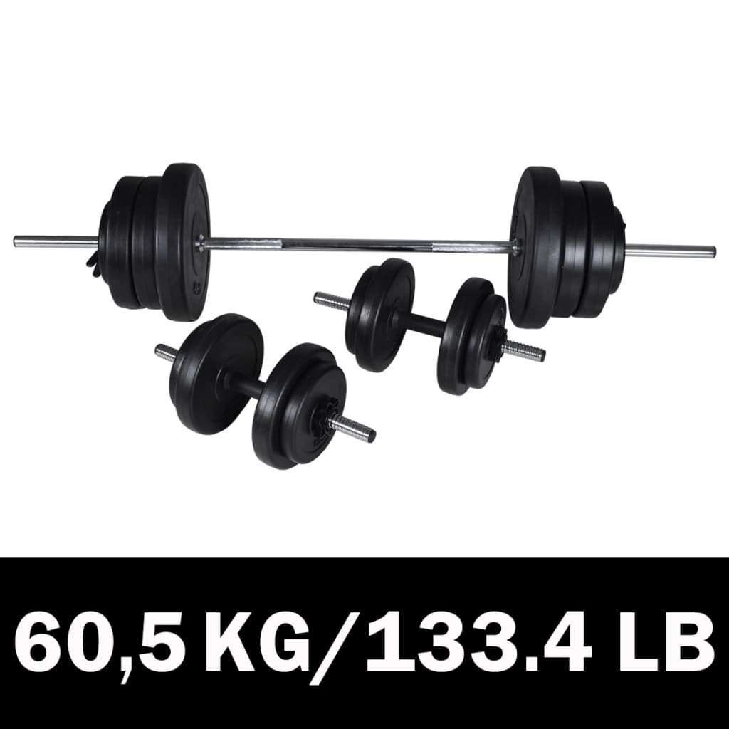 Vidaxl Barbellen håndvægt sæt 60,5 kg