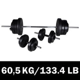 Vidaxl Barbellen håndvægt sæt 60,5 kg
