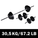 Vidaxl barbellen håndvægt sæt 30,5 kg