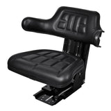 Vidaxl traktorstol med suspension sort