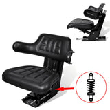 Vidaxl traktorstol med suspension sort