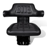 Vidaxl traktorstol med suspension sort