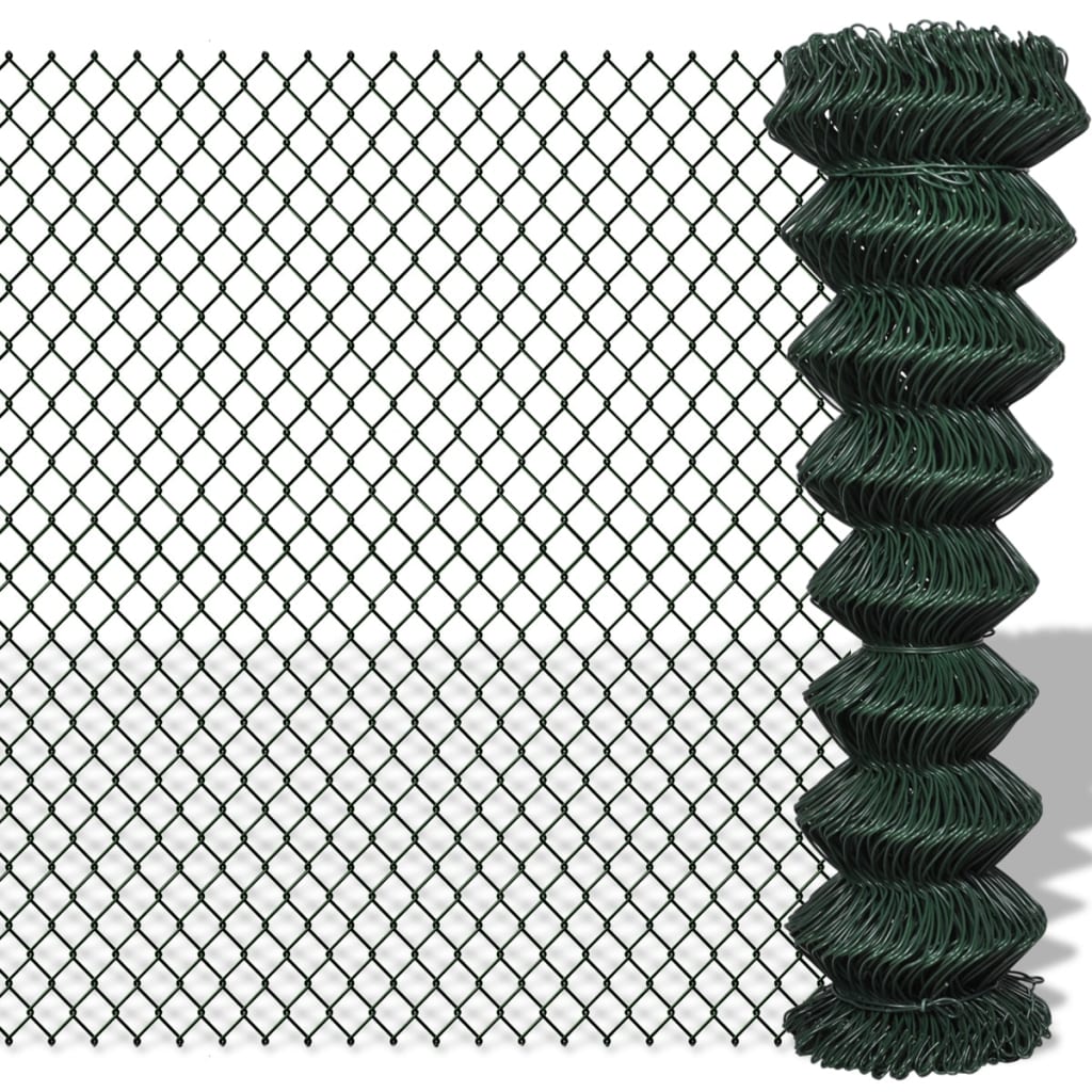 Vidaxl mesh hegn 1,5x15 m stålgrøn