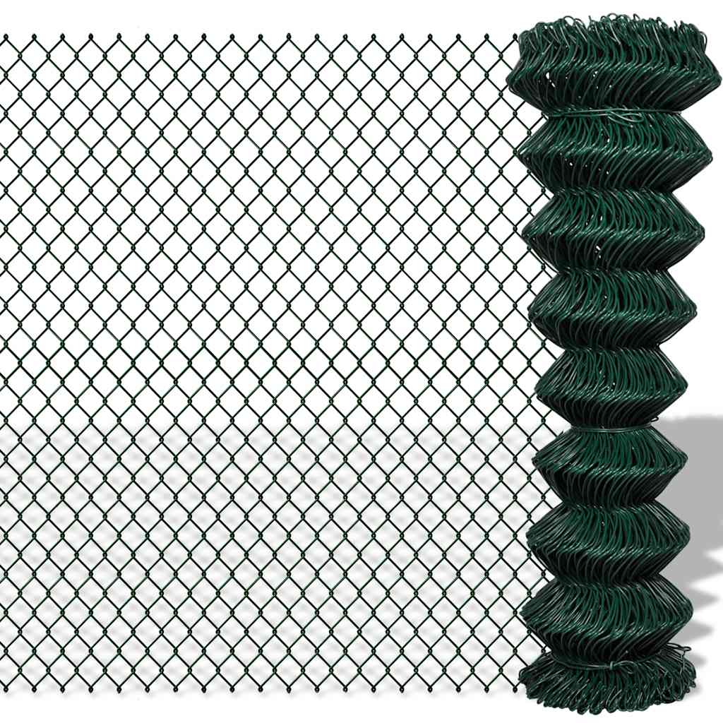 Vidaxl mesh hegn 1,5x25 m stålgrøn