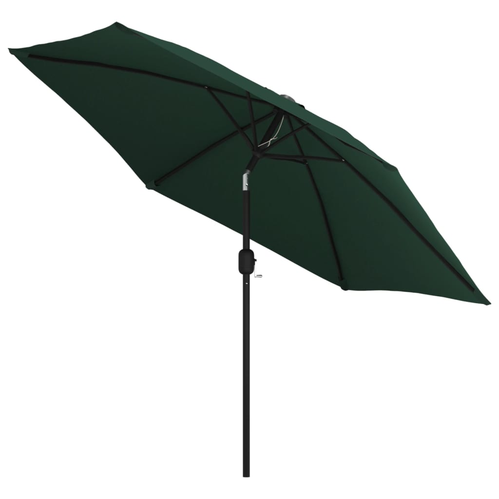 Vidaxl -parasol med stålstang 3 m grøn