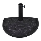 Vidaxl parasol base halvrund harpiks