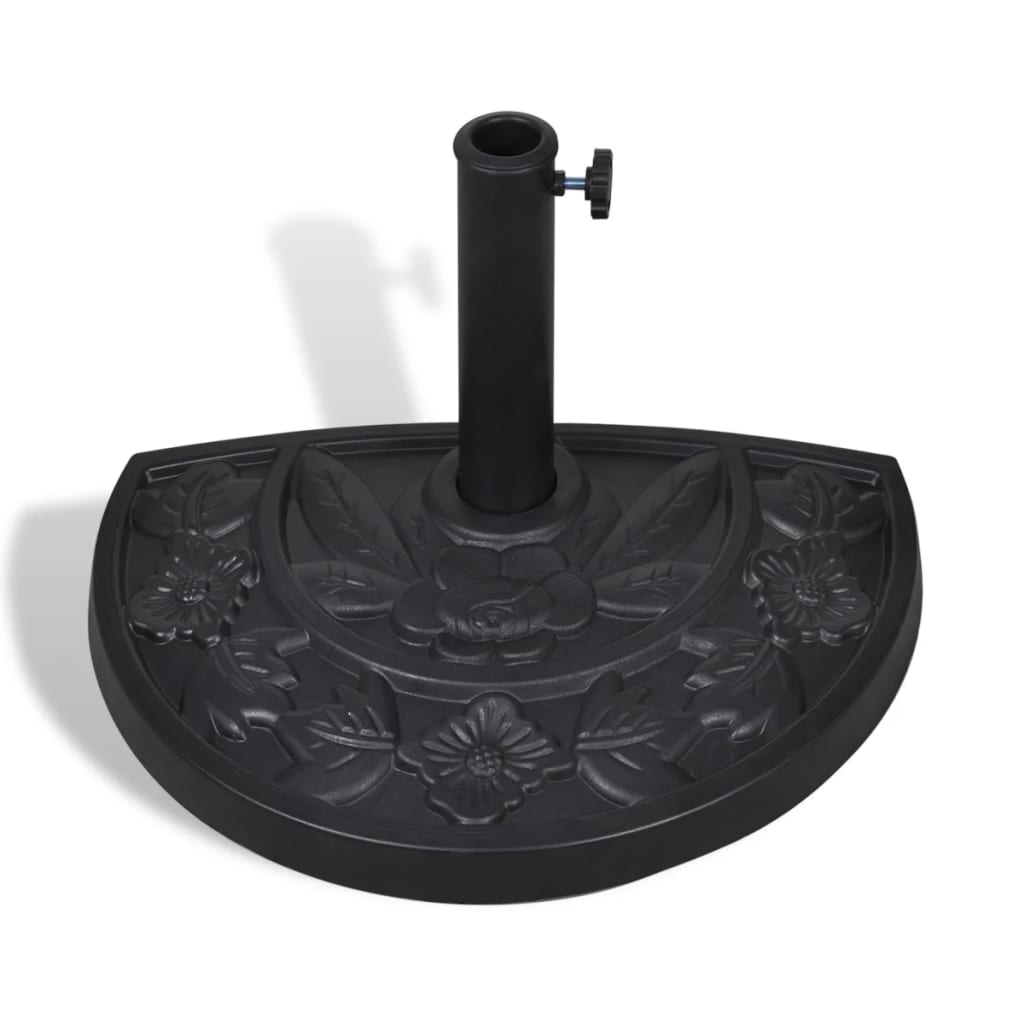 Vidaxl parasol base halvrund harpiks