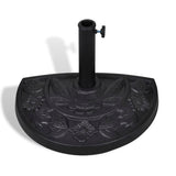 Vidaxl parasol base halvrund harpiks