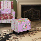 Vidaxl patchwork bloemen design voetenbankje