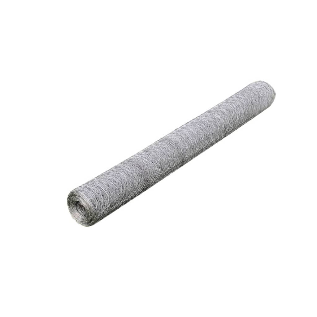 Vidaxl kyllingetråd 25x0,5 m galvaniseret stål sølvfarvet
