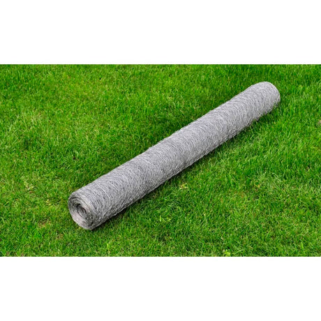 Vidaxl kyllingetråd 25x0,5 m galvaniseret stål sølvfarvet