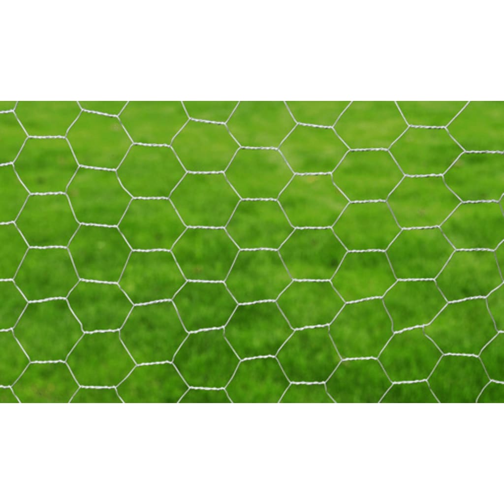 Vidaxl kyllingetråd 25x0,5 m galvaniseret stål sølvfarvet