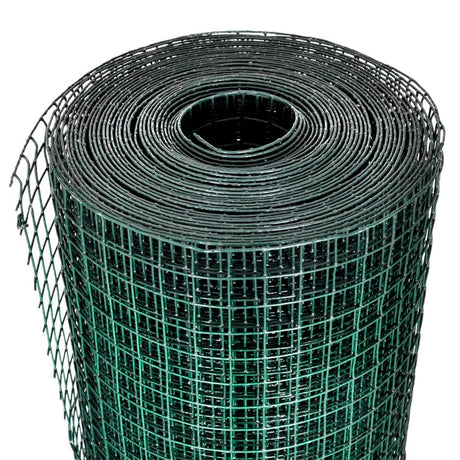 VidaXL kyllingetråd 10x1 m galvaniseret stål med PVC-belægning grøn