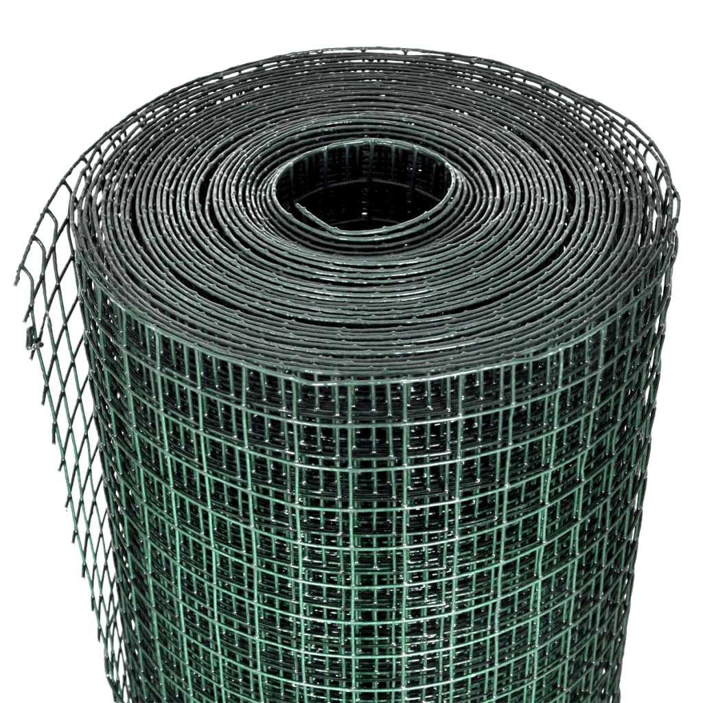 VidaXL kyllingetråd 1x25 m galvaniseret stål grøn