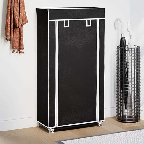 Vidaxl Shoe Cabinet med dækning 58x28x106 Stof sort
