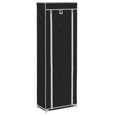 Vidaxl Shoe Cabinet med dækning 57x29x162 Stof sort